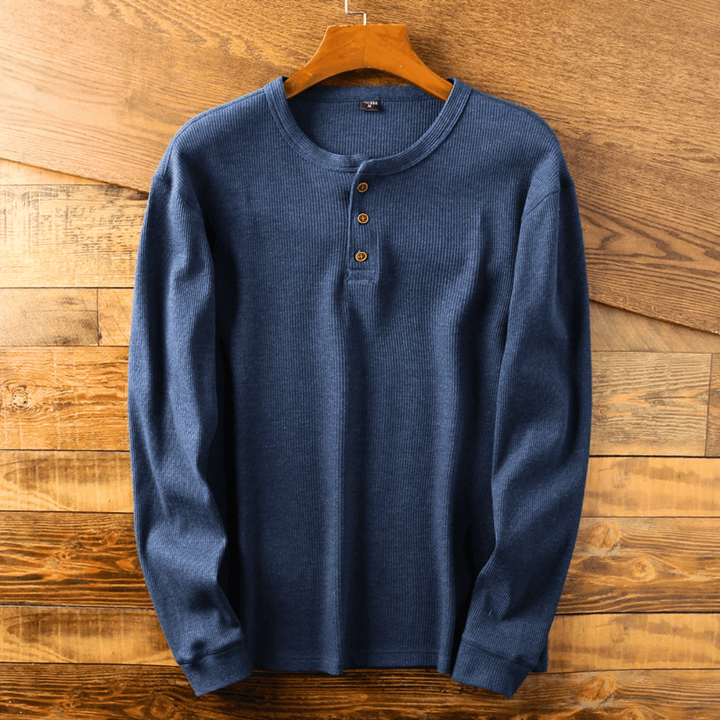 Sebastian | Classic Cotton Henley T-Shirt 4