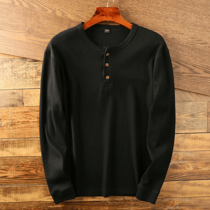 Sebastian | Classic Cotton Henley T-Shirt 5