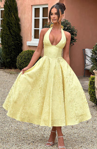 Freya | Graceful and Lightweight V-Neck Wedding Guest Dress
