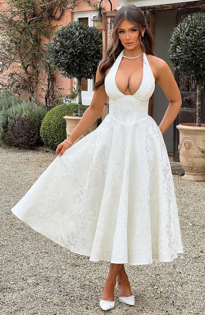 Seraphina | Refined & Lightweight V-Neckline Wedding Guest Dress 2