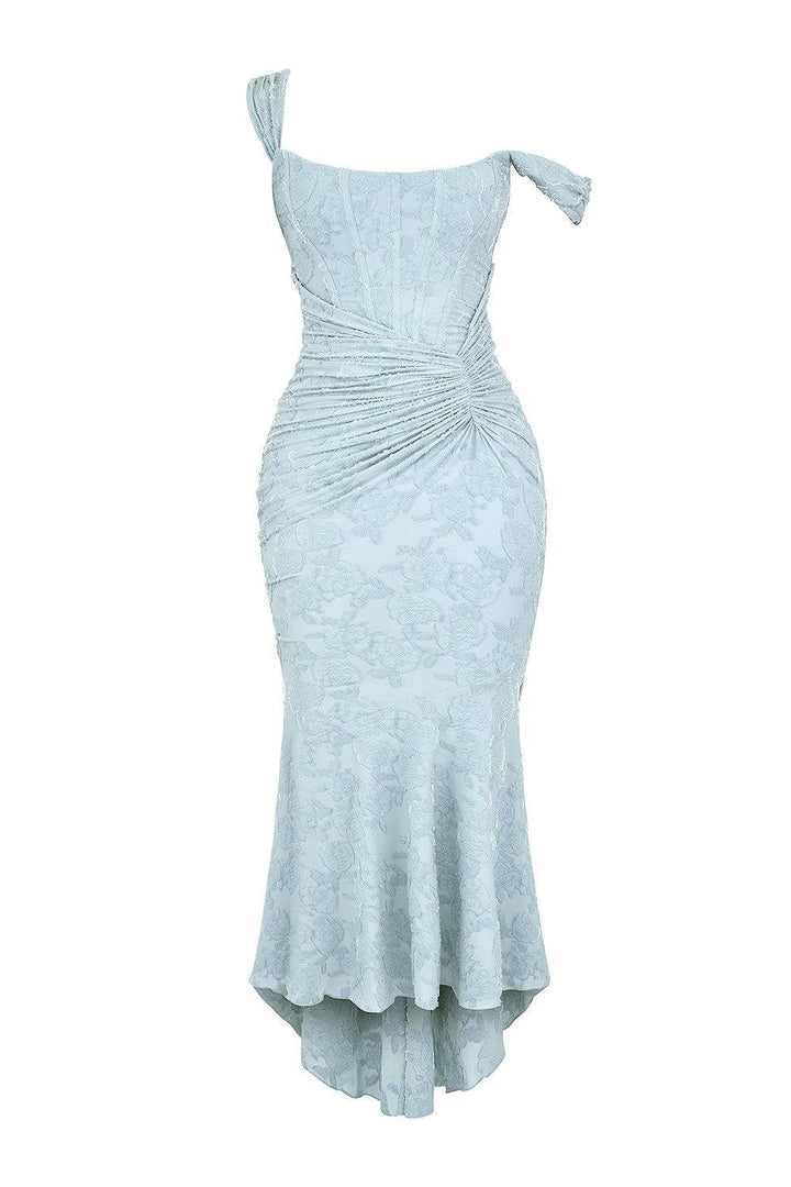 Seraphina | Sophisticated Corset Jacquard Lace Mermaid Dress 5