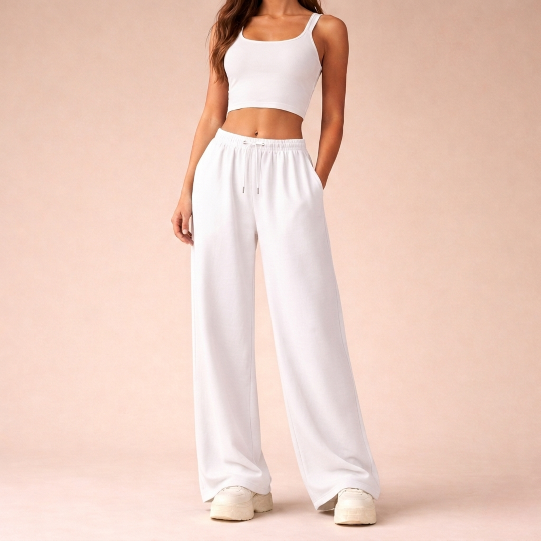 Sofia | Comfortable and modern wide leg jogging pants 8