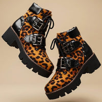 Victoria | Stylish and Statement Buckle Leather Ankle Boots