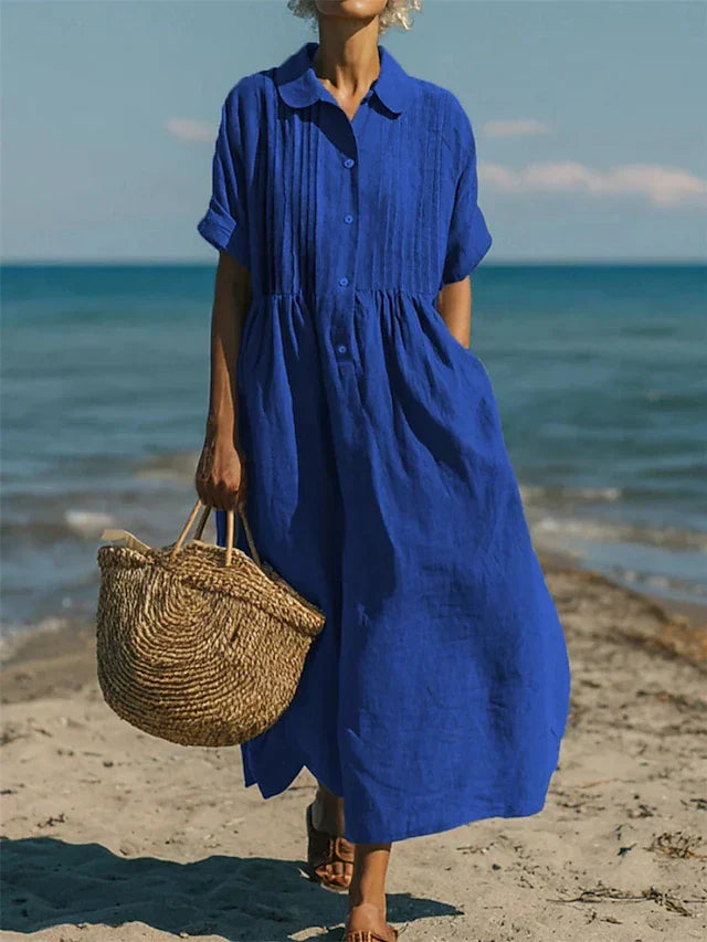 Sophia | Timeless and Breathable Women Cotton Shirt Dress 2