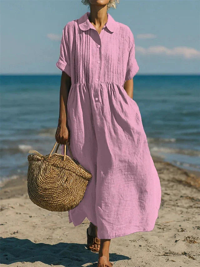 Sophia | Timeless and Breathable Women Cotton Shirt Dress 3