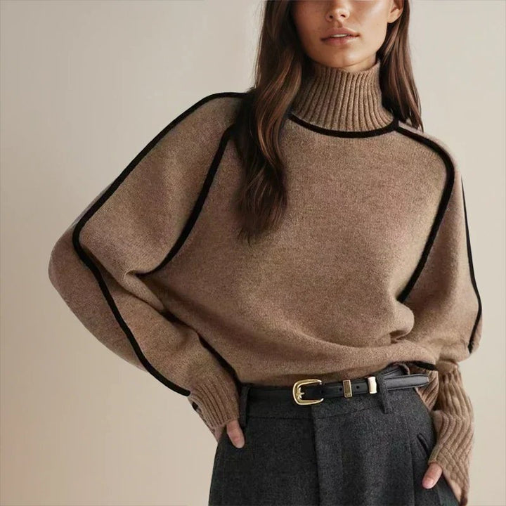 Sophie | Comfortable And Warm Oversized Turtleneck Knit Sweater 2