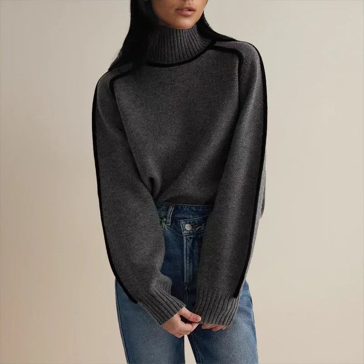 Sophie | Comfortable And Warm Oversized Turtleneck Knit Sweater 8