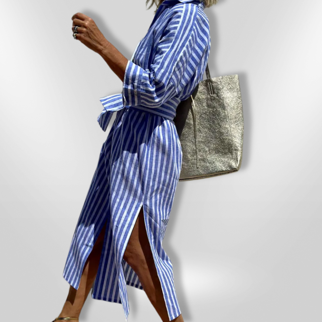 Summer | Striped shirt dress 2