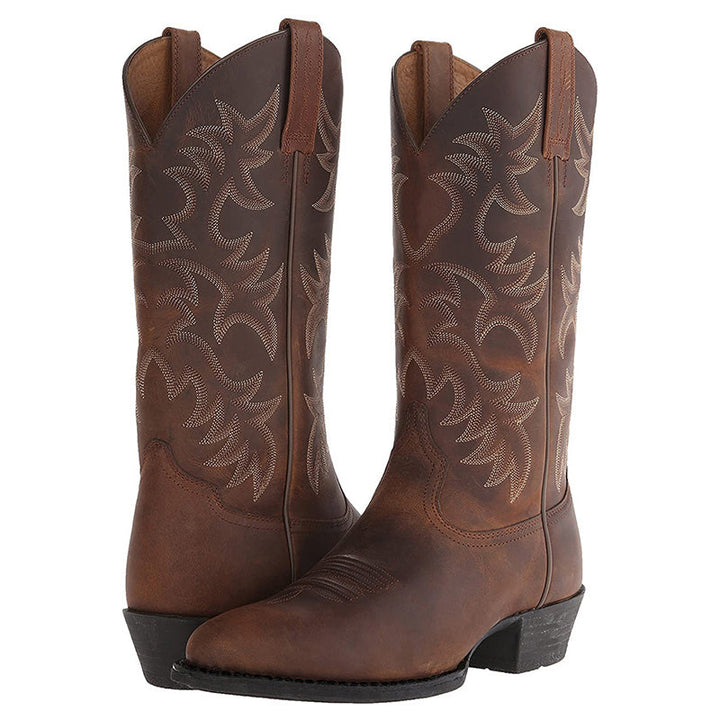 Teresa | Rugged Premium Leather Western Boots 9