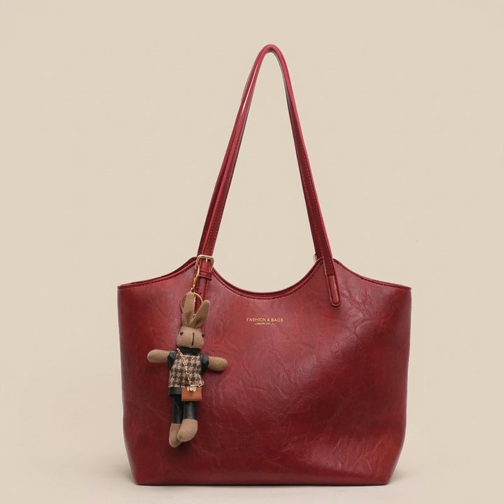 Tracy | Soft Vegan Leather Shoulder Tote Bag 4