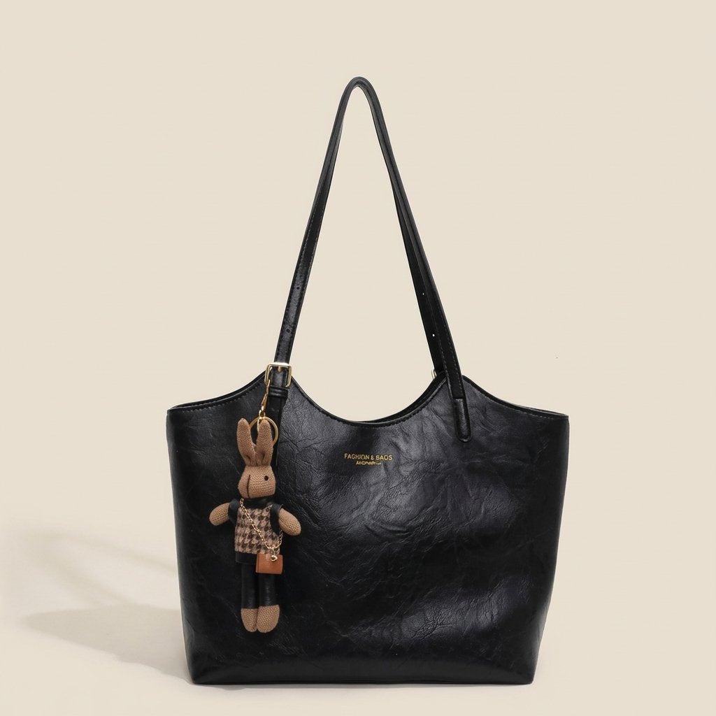 Tracy | Soft Vegan Leather Shoulder Tote Bag 8