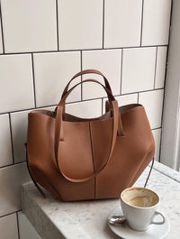 Elena | Premium Leather Large Capacity Vintage Tote Bag