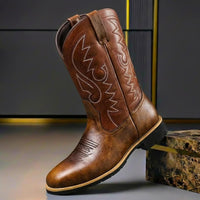 Christian | Stylish Embroidered Heritage Leather Boots
