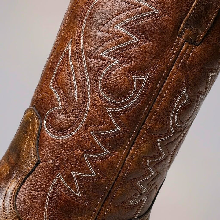 Victor | Embroidered Vintage Genuine Leather Heritage Boots 3