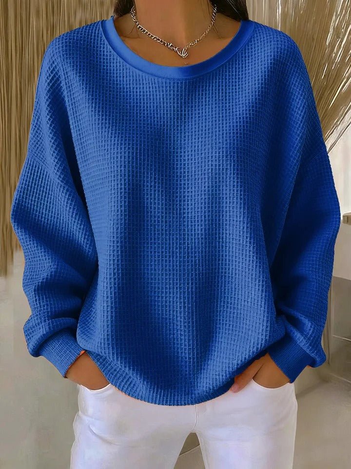 Willow | Women's Relaxed-Fit Textured Waffle-Knit Jumper 4
