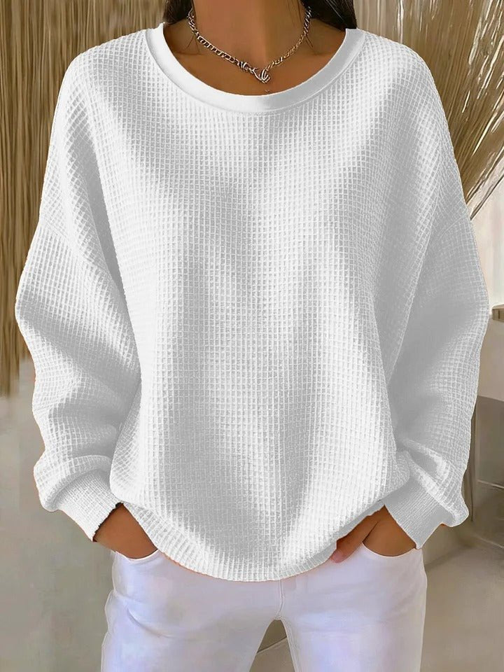 Willow | Women's Relaxed-Fit Textured Waffle-Knit Jumper 5