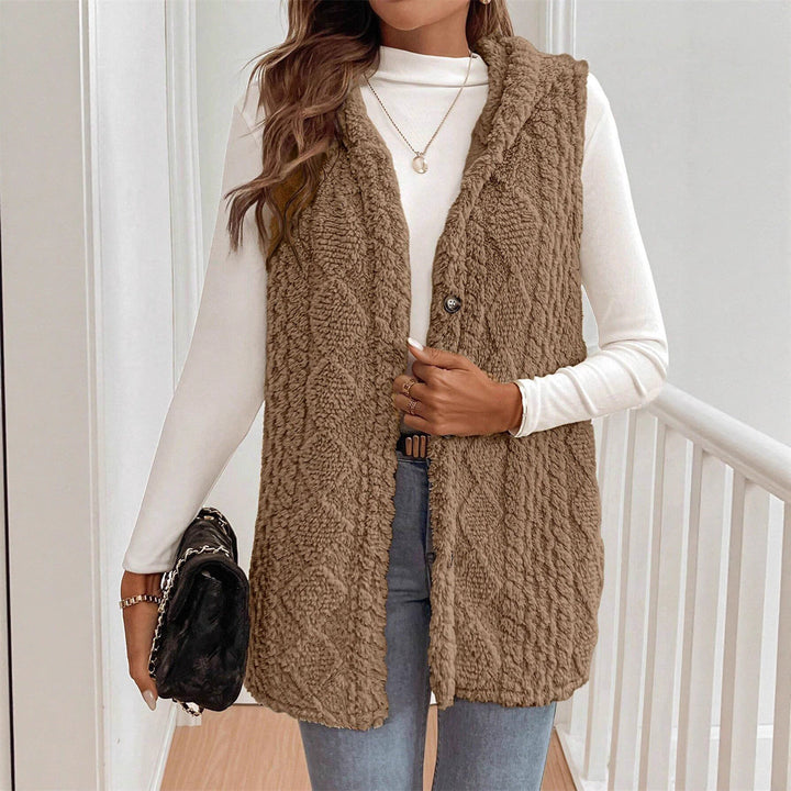 Women's Cozy Plush Vest Drune 1