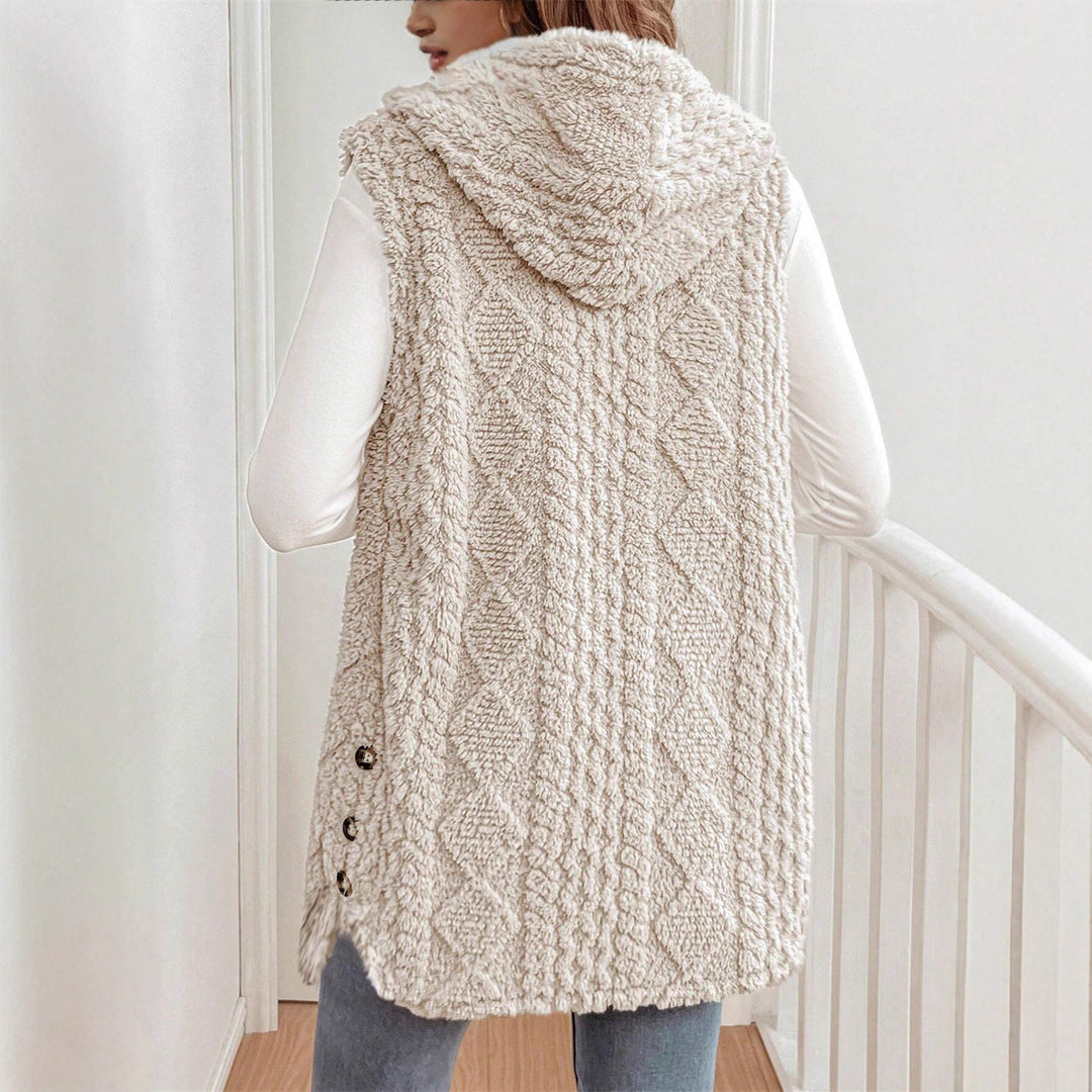 Women's Cozy Plush Vest Drune 3