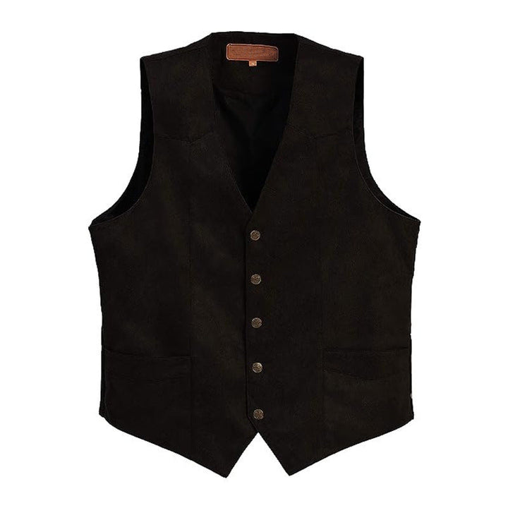 Women's vest made of high-quality faux leather with an elegant cut, Drune 3