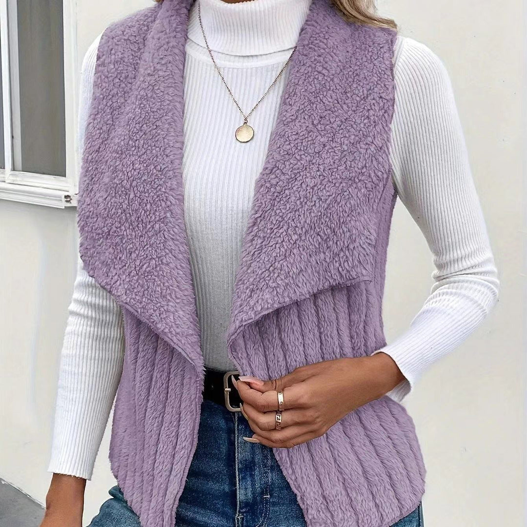 Women's vest made of soft faux fur Drune 4