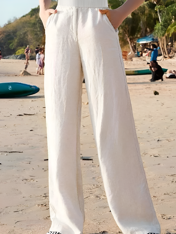 Isabella | Pantalon léger et sophistiqué à jambes larges, en lin pur