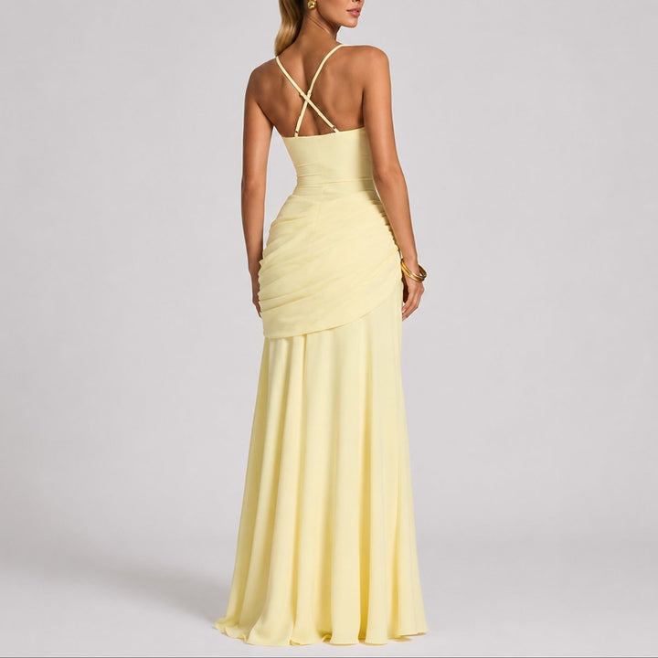 Elise | Sophisticated And Flattering Fall Wedding Maxi Dress