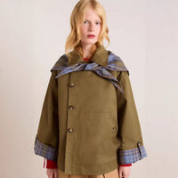 Audrey | Trench-coat oversize à carreaux, moderne et élégant