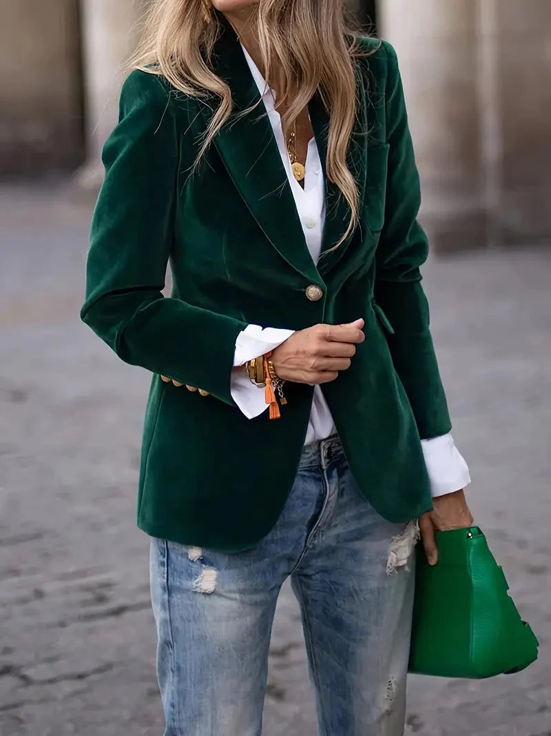 Sophia | Comfortable And Luxurious Women's Velvet Blazer