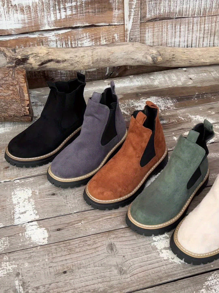 Olivia | Classic Chelsea Platform Ankle Boots