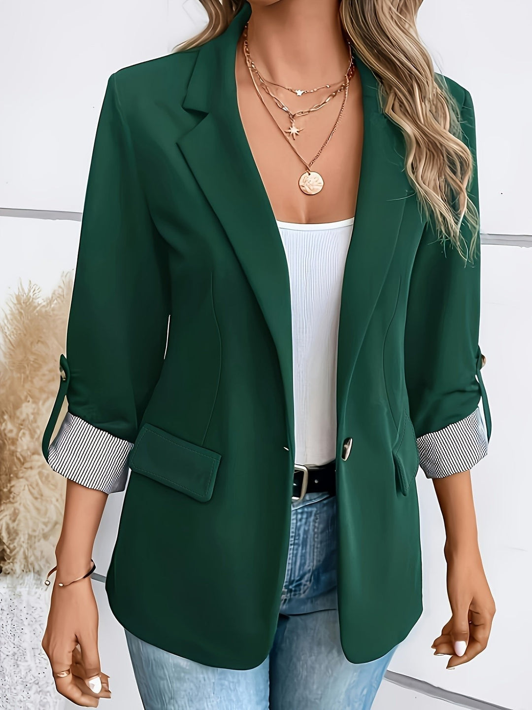 Alice | Casual And Comfortable Roll-Up Sleeve Blazer