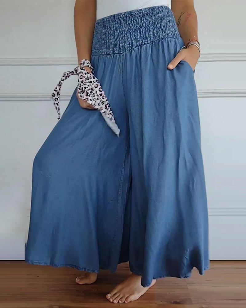 Sienna | Pantalon classique et respirant à jambes larges, en coton