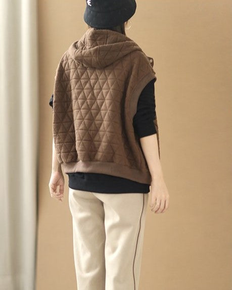 Emily | Gilet sans manches élégant et confortable à capuche, pour l'hiver