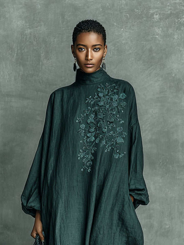 Eleanor | Elegant And Feminine Embroidered Long-Sleeved Maxi Dress