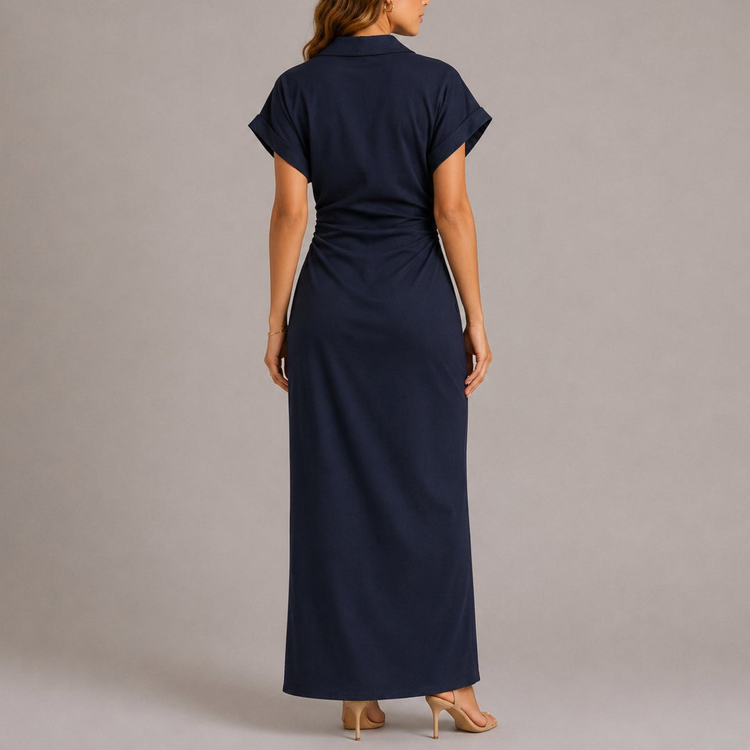 Emma | Robe-chemise longue confortable et polyvalente pour mariage d’automne