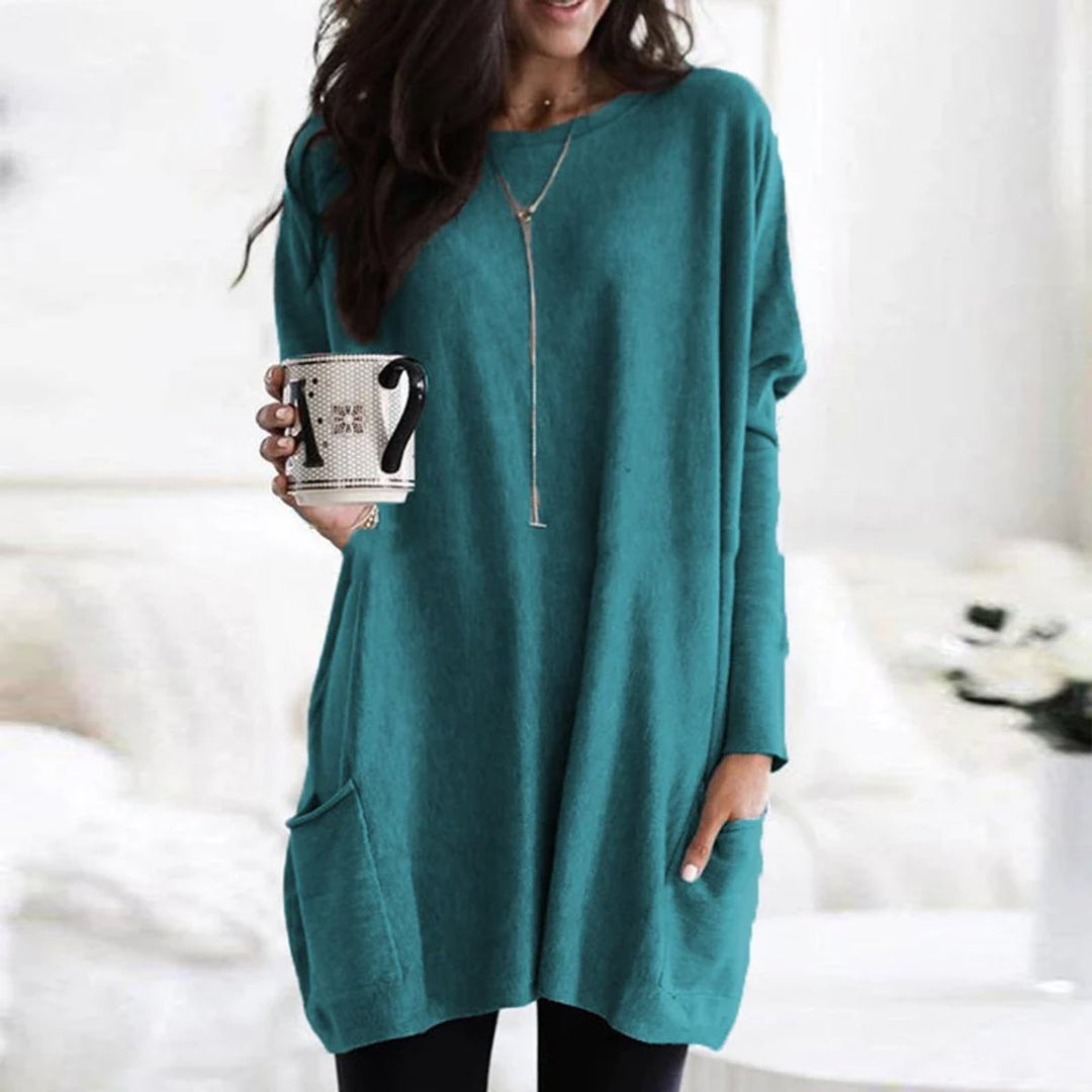 Mila | Relaxed And Stylish Oversized Pocket Tunic Sweater
