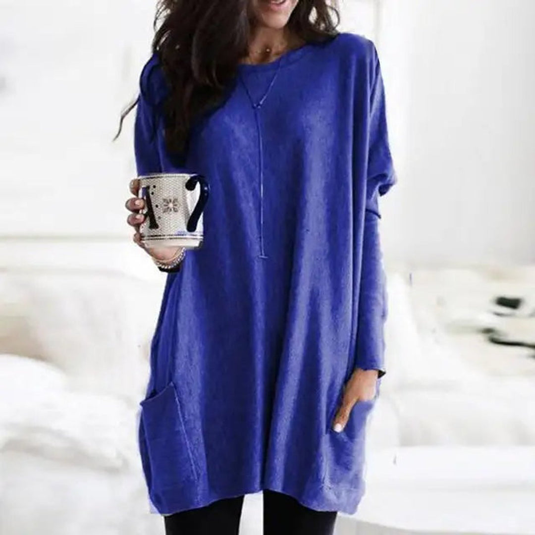 Mila | Relaxed And Stylish Oversized Pocket Tunic Sweater