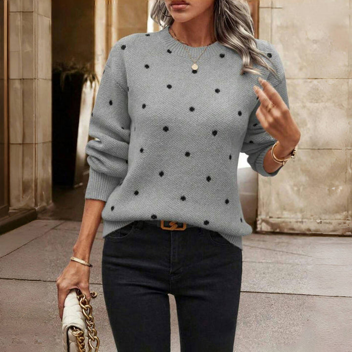 Nova | Elegant And Textured Dotted Knit Sweater