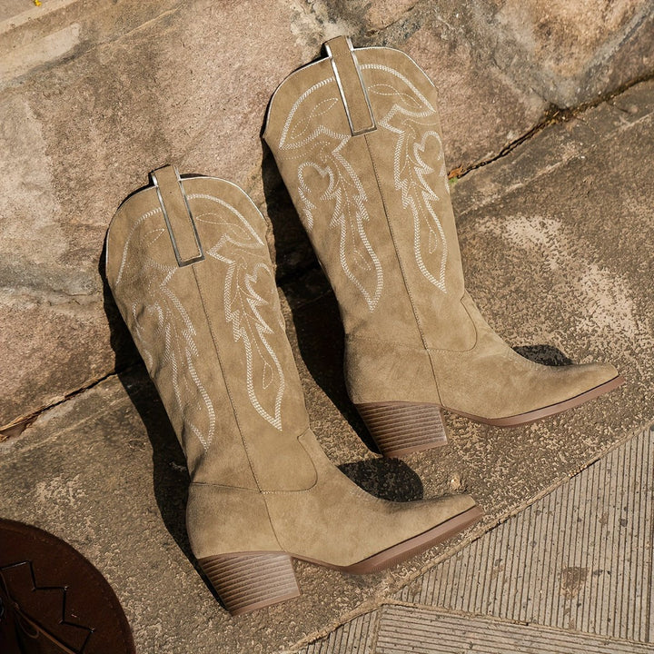 Mila | Stylish And Comfortable Embroidered Western Cowboy Boots