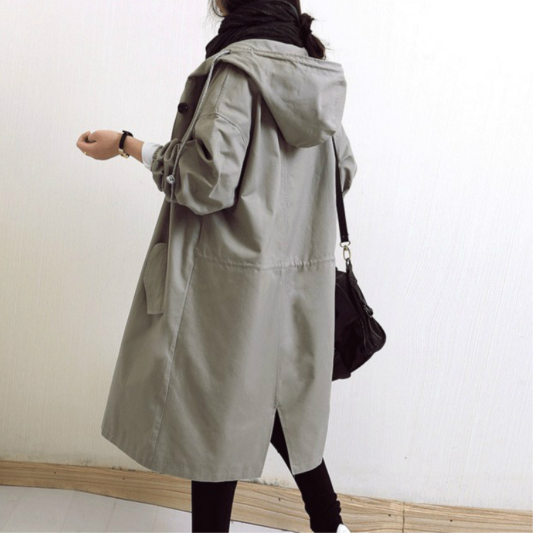 Clara | Trench-coat à capuche, raffiné et protecteur