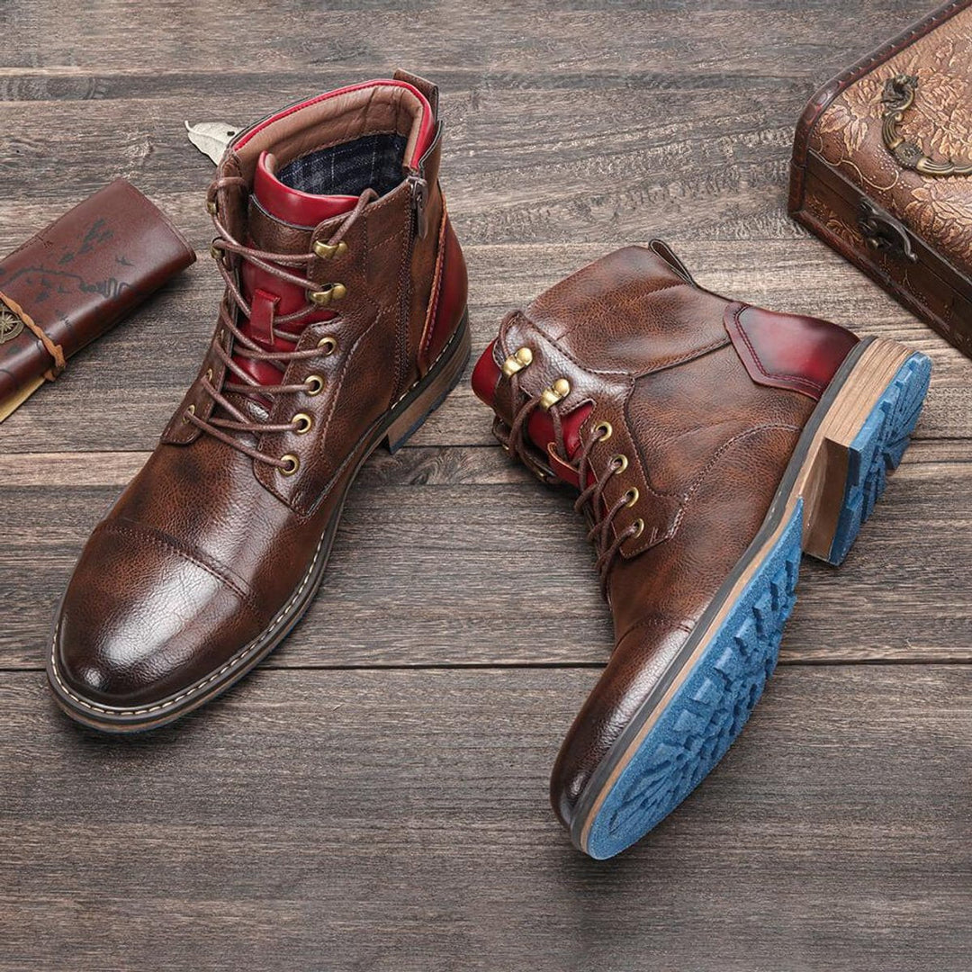 Felix | Elegante und bequeme orthopädische Oxford-Lederstiefel für Herren