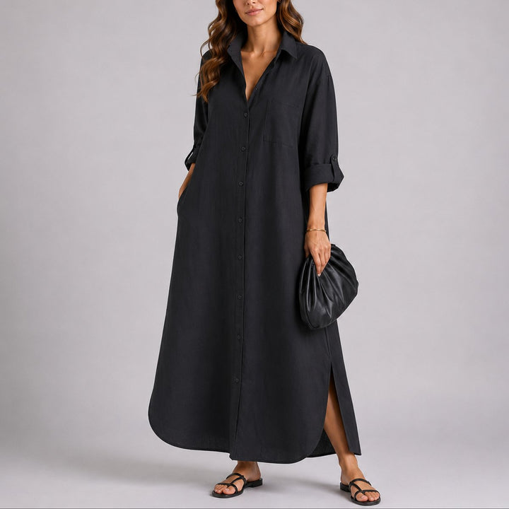 Lily | Relaxed And Elegant Fall Wedding Linen Maxi Dress