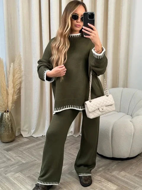 Stella | Ensemble deux pièces douillet et élégant en maille pour femme