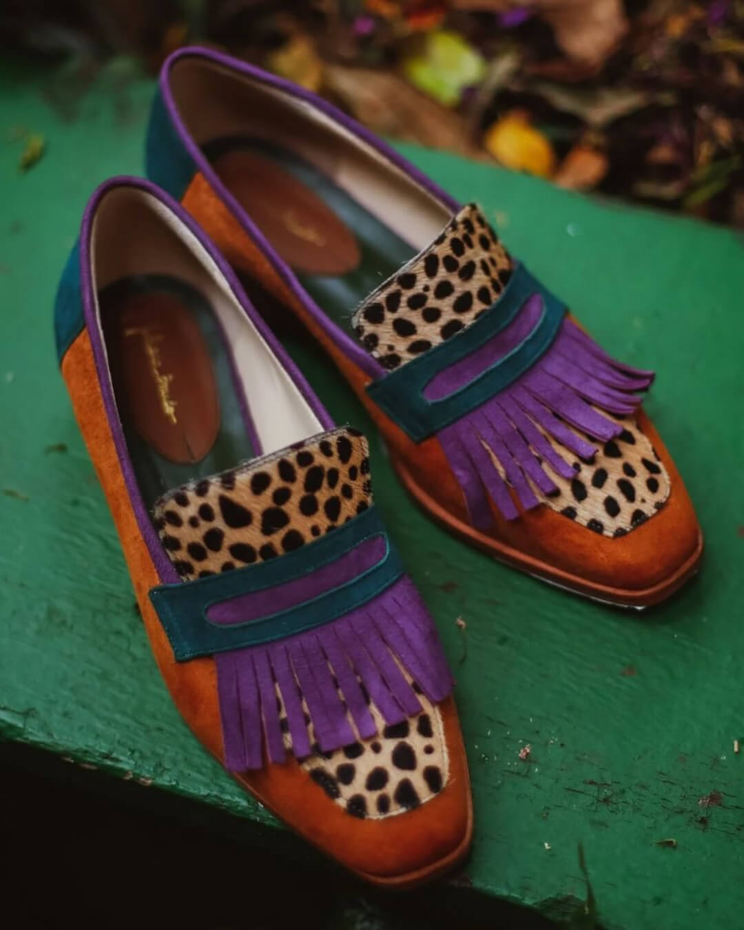 Madison | Bold And Stylish Animal-Print Fringe Loafers