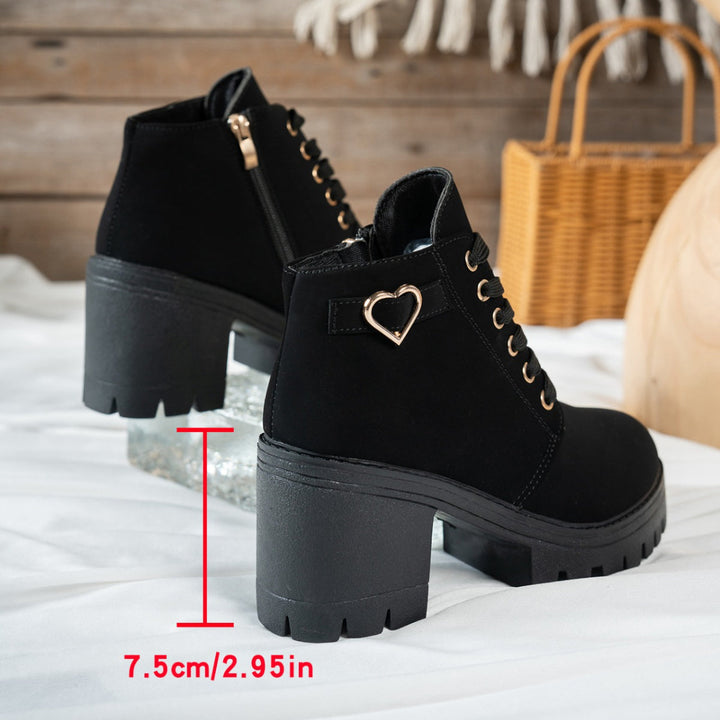 Sofia | Stylish Block-Heel Lace-Up Ankle Boots