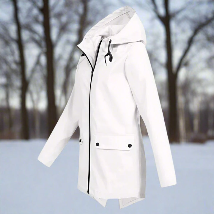 Nora | Leichte und stilvolle wasserdichte Regenjacke mit Kapuze