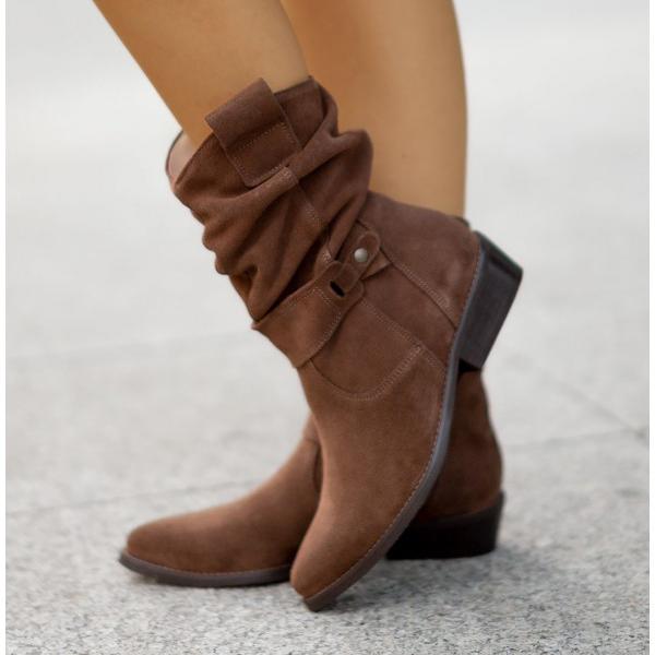 Chloe | Slouch Ankle Boots With Fold-Over Cuff