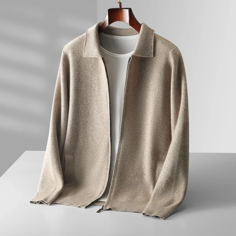 Victor | Cardigan en maille moderne et confortable à fermeture éclair intégrale
