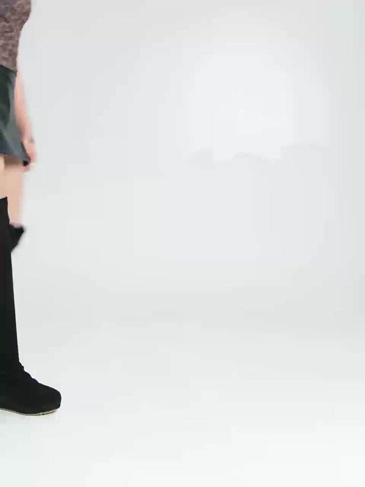 Alice | Stylish And Comfortable Stretch Wedge Knee High Boots