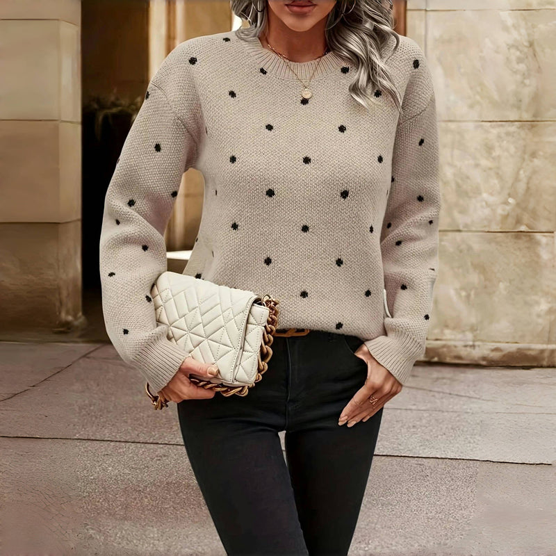 Nova | Elegant And Textured Dotted Knit Sweater