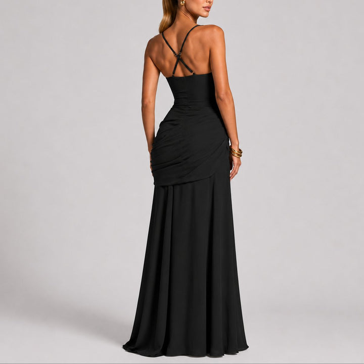 Elise | Sophisticated And Flattering Fall Wedding Maxi Dress
